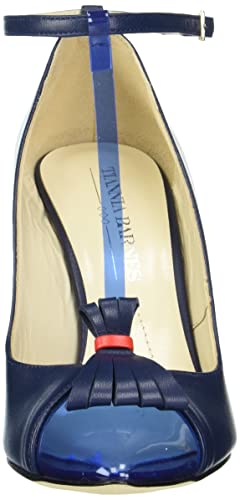 Tiannia Barnes Women's Tamron T-Strap Pump, Navy, 10