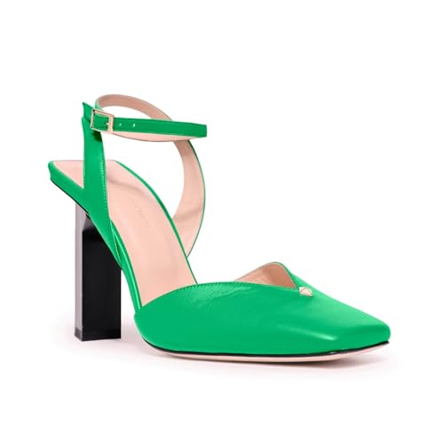 Tiannia Barnes Women's Hope Ankle Strap Pump, Green, 12
