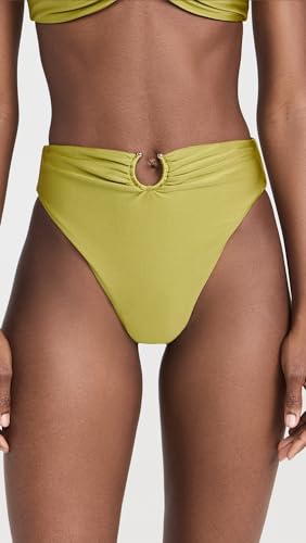 JADE Swim Women's Cami Bikini Bottoms, Mantis Sheen, Green, XS