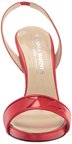 Tiannia Barnes womens Giselle Slingback Heeled Sandal, Red, 8 US