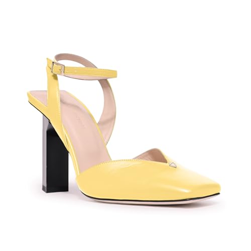 Tiannia Barnes Women's Hope Ankle Strap Pump, Yellow, 12