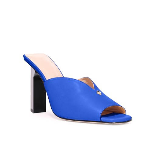 Tiannia Barnes Women's Tiffany Toe Strap Mule, Cobalt Blue, 10