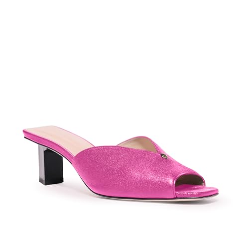 Tiannia Barnes Women's Tiffany Toe Strap Mule, Fuschia/Pink, 6 Narrow