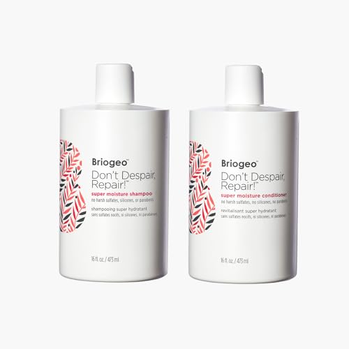 Briogeo Don’t Despair, Repair! Strength + Repair Solutions Set, Hair Repair Shampoo, Conditioner Plus Mini Hair Mask, Mini Hair Oil and Mini Rice Water Protein Treatment, 6-Piece Set