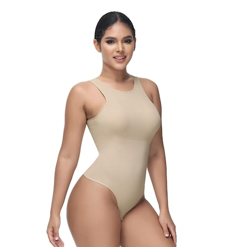 Shapewear Bodysuit for women Tummy Control Tops High Neck Sleeveless Bodysuit Thong Sculpting clothing's