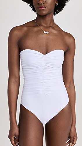 JADE Swim Women's Yara One Piece, White, XL