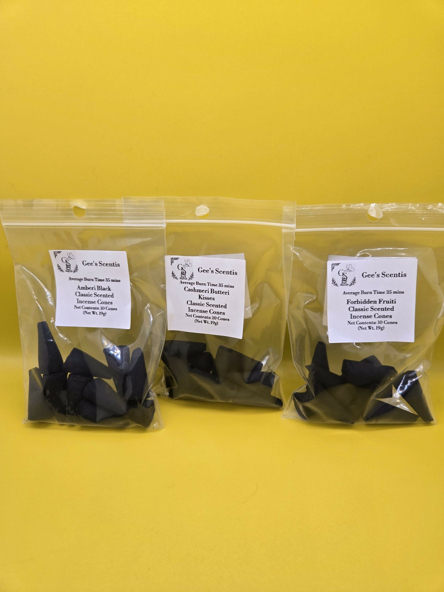 Gee's Scentis Long Lasting 10 pack 1" Incense Cones