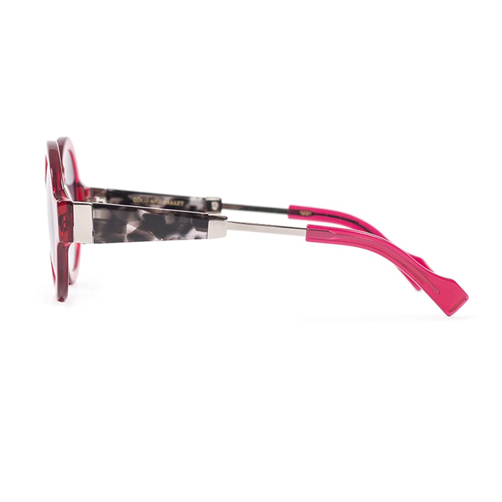 Coco and Breezy Pram Round Sunglasses, 202/Red/Tortoise/Silver, 48mm, 23mm, 145mm
