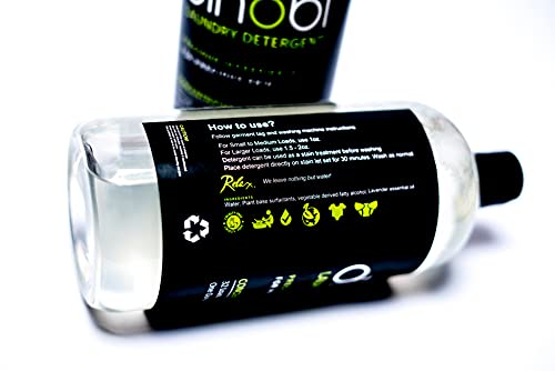 Ultra Sensitive Laundry Detergent w/ Lavender for Baby or Adult - Earth Friendly, Sensitive Skin, Sulfate-Free, Plant Based - by Dinobi | 32 Ounce | Environmentally Friendly, Hypoallergenic and Skin Safe, Vegan, and Safe for HE Washers!