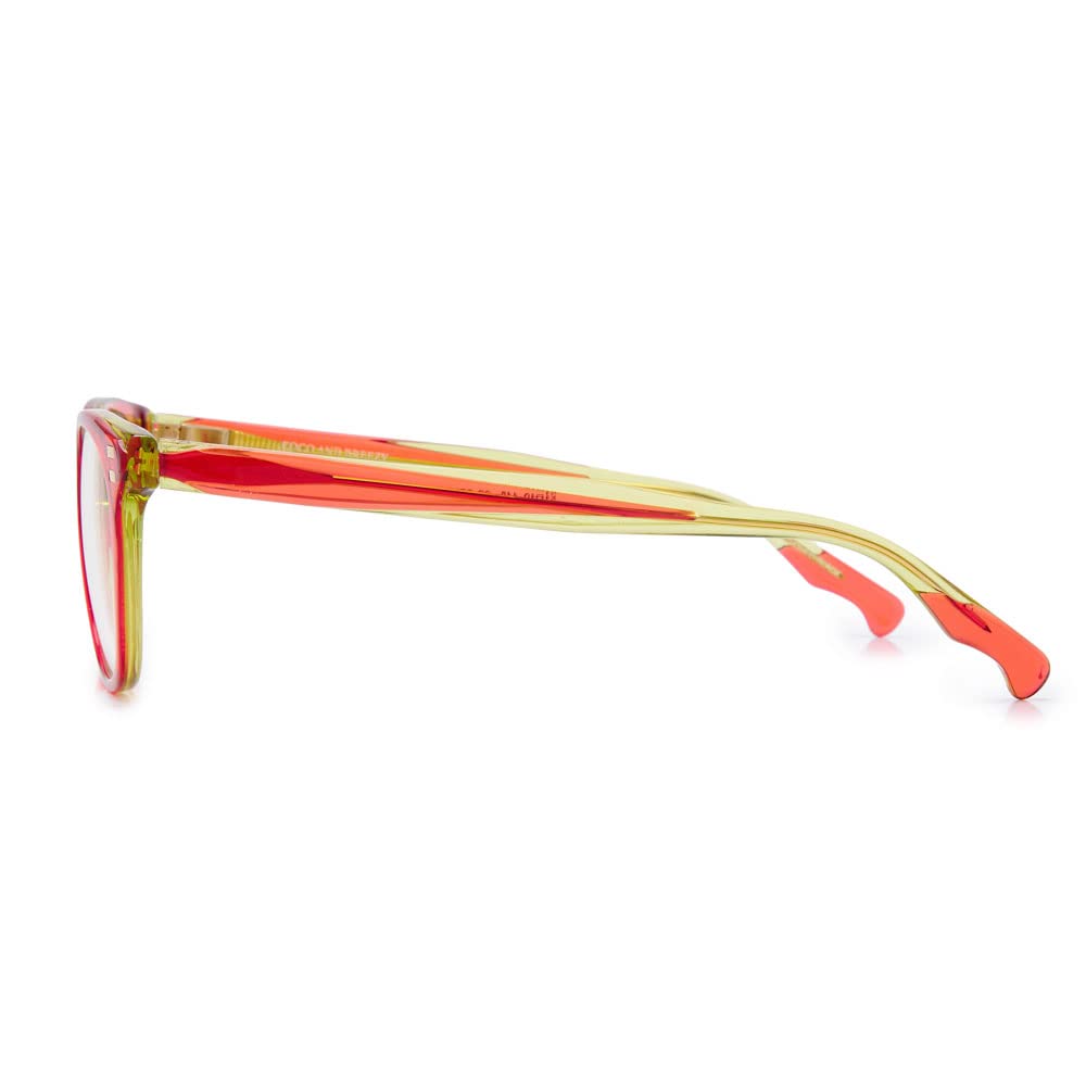 Coco and Breezy Genius Square Prescription Eyewear Frames, 101/Red/Neon, 51mm,19mm, 148mm