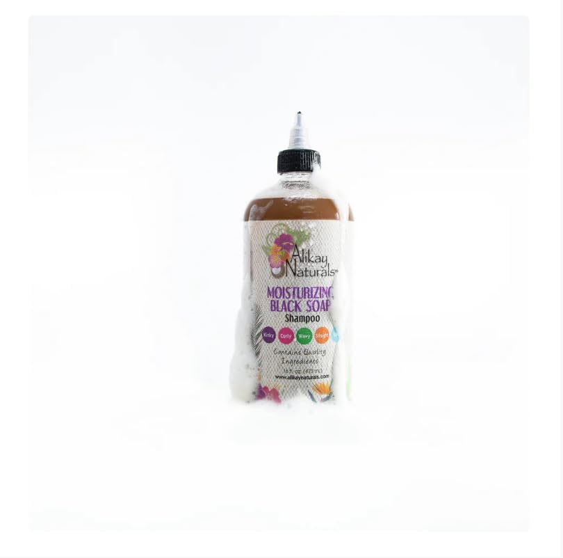 Alikay Naturals Moisturizing Black Soap Shampoo, 16 Ounce