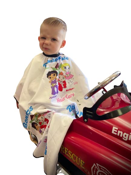 Bonsai Kids Haircut Cape - Kids - Toddlers - Children | Water Resistant Adjustable Neck Closure - Home and Salon