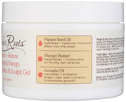 Rucker Roots Nourish + Restore Papaya & Mango Shape, Define & Sculpt Gel