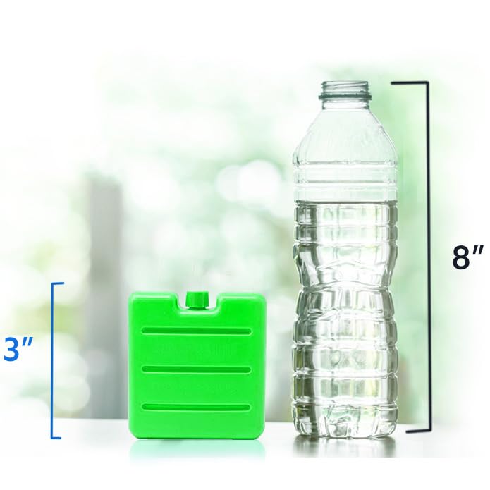 Kona Small Lunch Ice Packs Set of 6 - TSA Compliant Slim Reusable Freezer Packs, Approved Ice Replacement & Fits Most Anywhere, 3 X 3 Inches