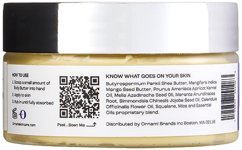 Ornami Whipped Body Butter - Cruelty Free, Vegan, All Natural Moisturizer with Essential Oils For All Skin Types 3.4oz