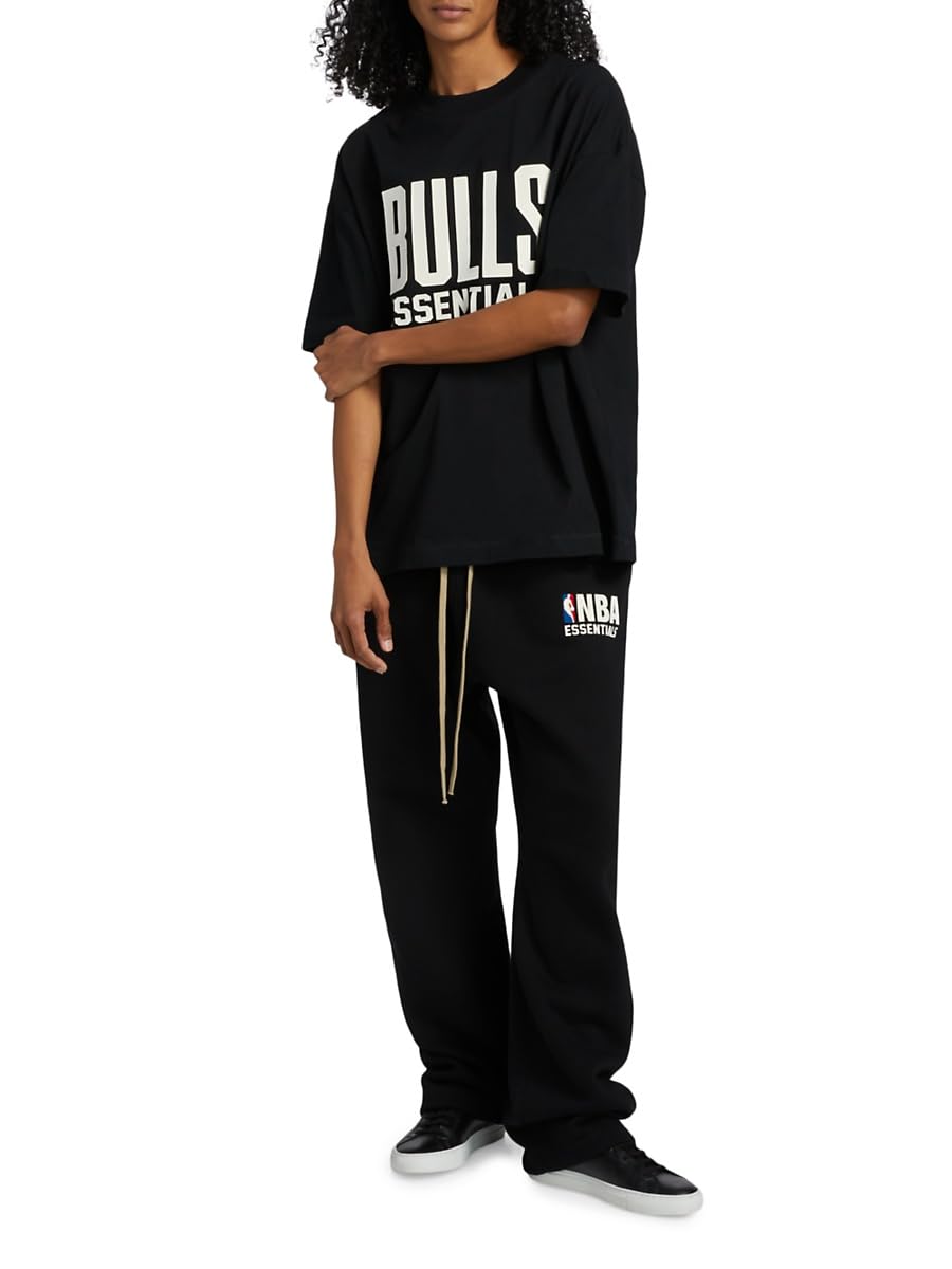 Fear of God Essentials, Bulls Cotton Jersey Crewneck T-Shirt, X-Large, Black