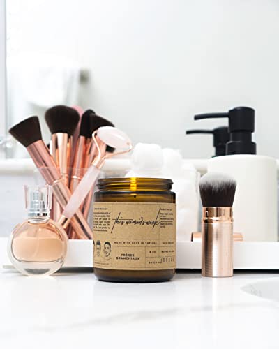 FRÈRES BRANCHIAUX This Woman's Work 8 oz Scented Soy Single Wick Candle with Burn Time of 25-40+ Hours