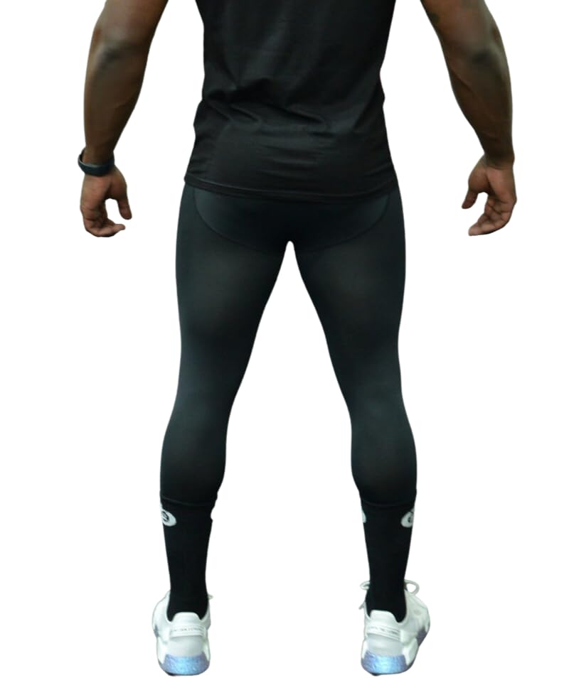 ICONI Men’s Compression Pants, Baselayer Leggings for Men, Workout Tights for Men, Athletic Compression Leggings for Sports (US, Alpha, 3X-Large, Big, Regular, Black)