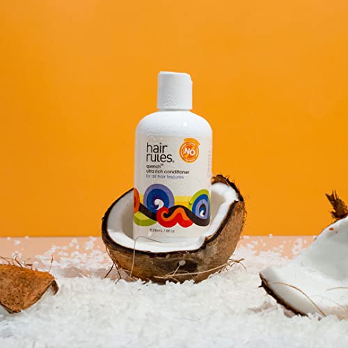 Quench Ultra Rich Conditioner 8oz - Deep Hydration for All Hair Textures, Shine Enhancer & Frizz Control