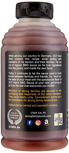 SGT. Hart’s BBQ Sauce - Classic Pack with Boubon and Intense Habanero Barbecue Sauces - 22.4oz Each Pack of 2 Sauces for Glazes, Marinades and Dips, Handcrafted Beef, Pork and Chicken BBQ Sauce