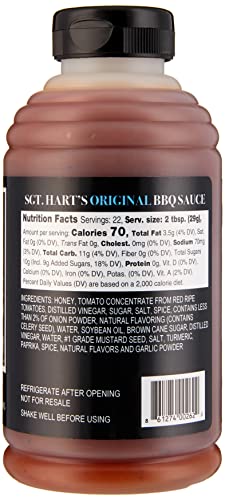 SGT. Hart’s BBQ Sauce - Original & Habanero Sweet N Smoky *Sweet Heat Pack, 22.4 oz - Barbecue Sauce