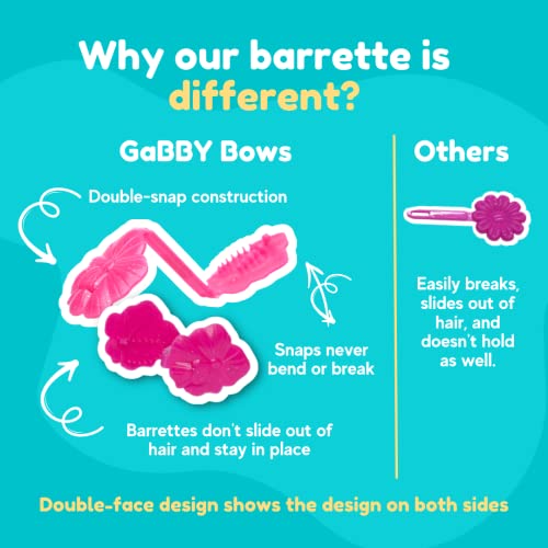 Confidence - GaBBY Bow Daddy's Girl Design - Patented Non-Slip Barrettes – 70 Pack – 7 Bow Colors