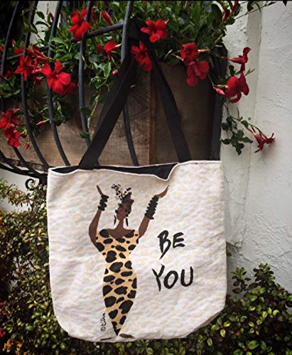 Woven Tote Bag for African American Women, for Work Gym Travel Shopping Casual