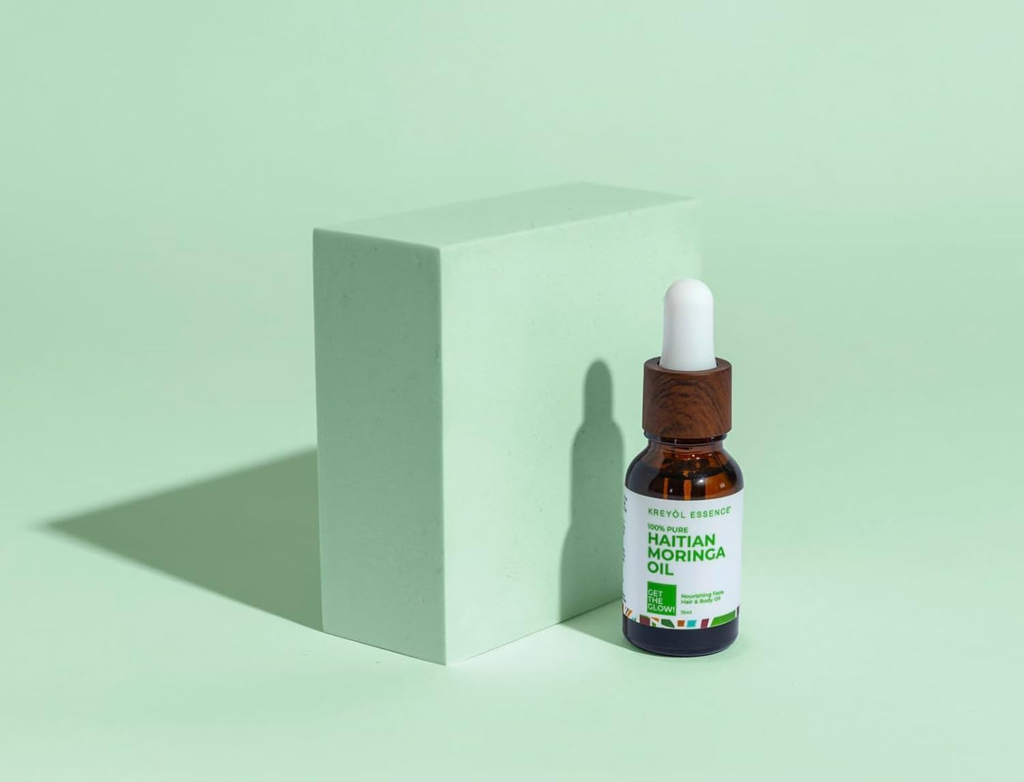 Kreyol Essence - Haitian Moringa Oil 15 Ml - For Face, Hair and Body, 40 Antioxidants, Behenic, Oleic Acid and Vitamin C, For All Skin Types, Natural Ingredients