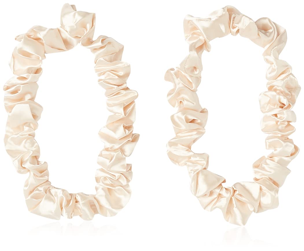 Satin Scrunchie Headband Elastics, Cute Jumbo Extra Large Stretchy Hairband Scrunchies, Gentle on Natural Hair, Dreads,Thick Ponytails, Locs and Puffs, WRAPTstyle, 2pack (CAMEL)