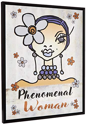 Shades of Color Phenomenal Woman Framed Canvas Art, 19.625 x 15.625 inches (FCA152), Multicolor
