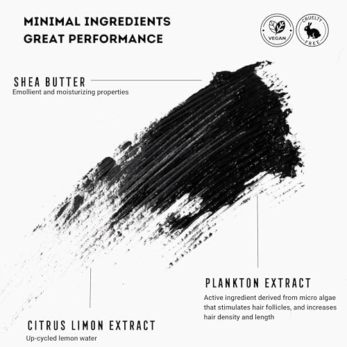 Extremely Bossy By Nature Bossy Cosmetics Mascara for Grande Volume & High Length, Provides Instant Lash Lift, Unique Wand for Eye Makeup Control & Volume, Vegan, Cruelty Free (ONYX-BLACK)