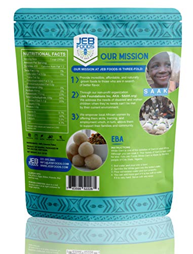 White Gari/Garri, 4lbs bag West Africa super premium, fine quality, gluten free (White Garri 4lbs)