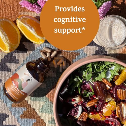 Peak + Valley Nootropic Brain Support Supplement for Memory & Focus with Lion's Mane Mushroom & Ashwagandha - 60 Ct Adaptogen Capsules - Adults/Seniors - Cognitive, Brain Fog, Energy Formula