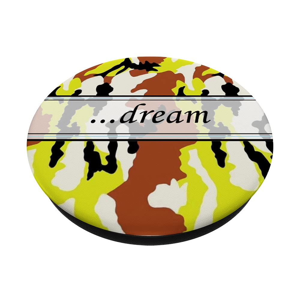 ...dream Yellow Camo Print PopSockets Swappable PopGrip