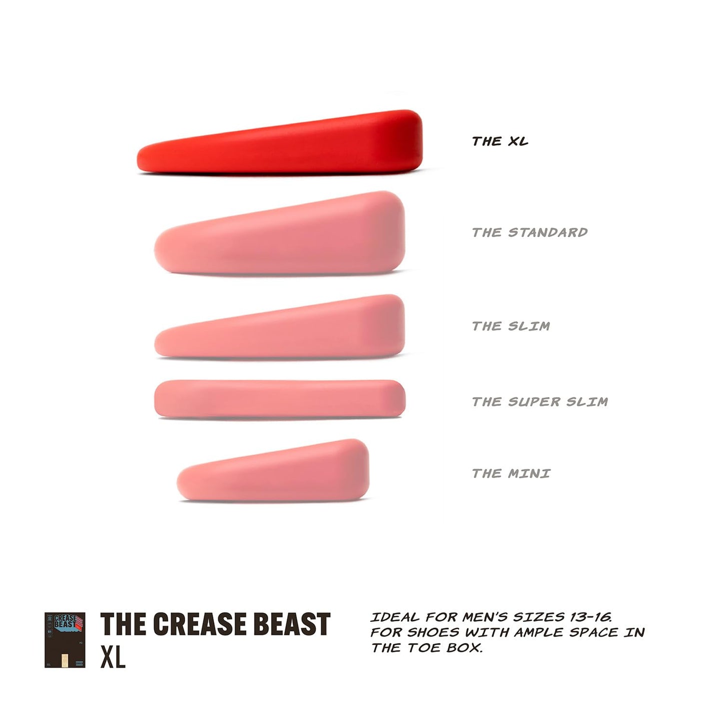 Crease Beast Memory Foam Shoe Crease Protector - Stops Creases in New & Old Shoes - for Jordan’s, Dunks, Air Force for Men’s Sizes 13-16 - XL