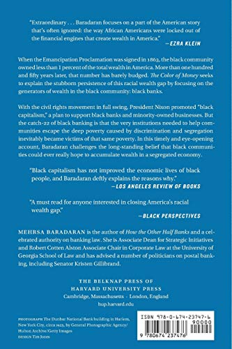 The Color of Money: Black Banks and the Racial Wealth Gap