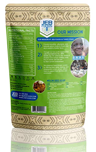 JEB FOODS Egusi – 8oz ground melon seeds, 100% natural…