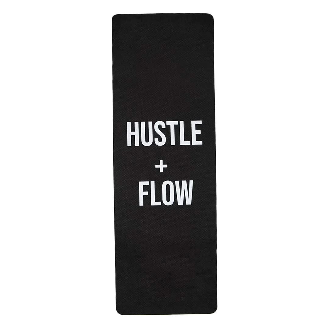 Hustle and Flow Yoga Mat, Yoga Mat with Motivational Quotes, With Carry Strap, Eco Friendly