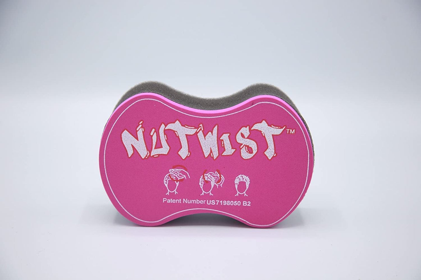 Nudred NuTwist Dread Twist Hair Sponge for Curls Black Men, Coils, and Twists - Hair Twisting Sponge Barber's Curling Care Brushes for Afro Curly Freeform Dreads, Curls Large Holes, Pink