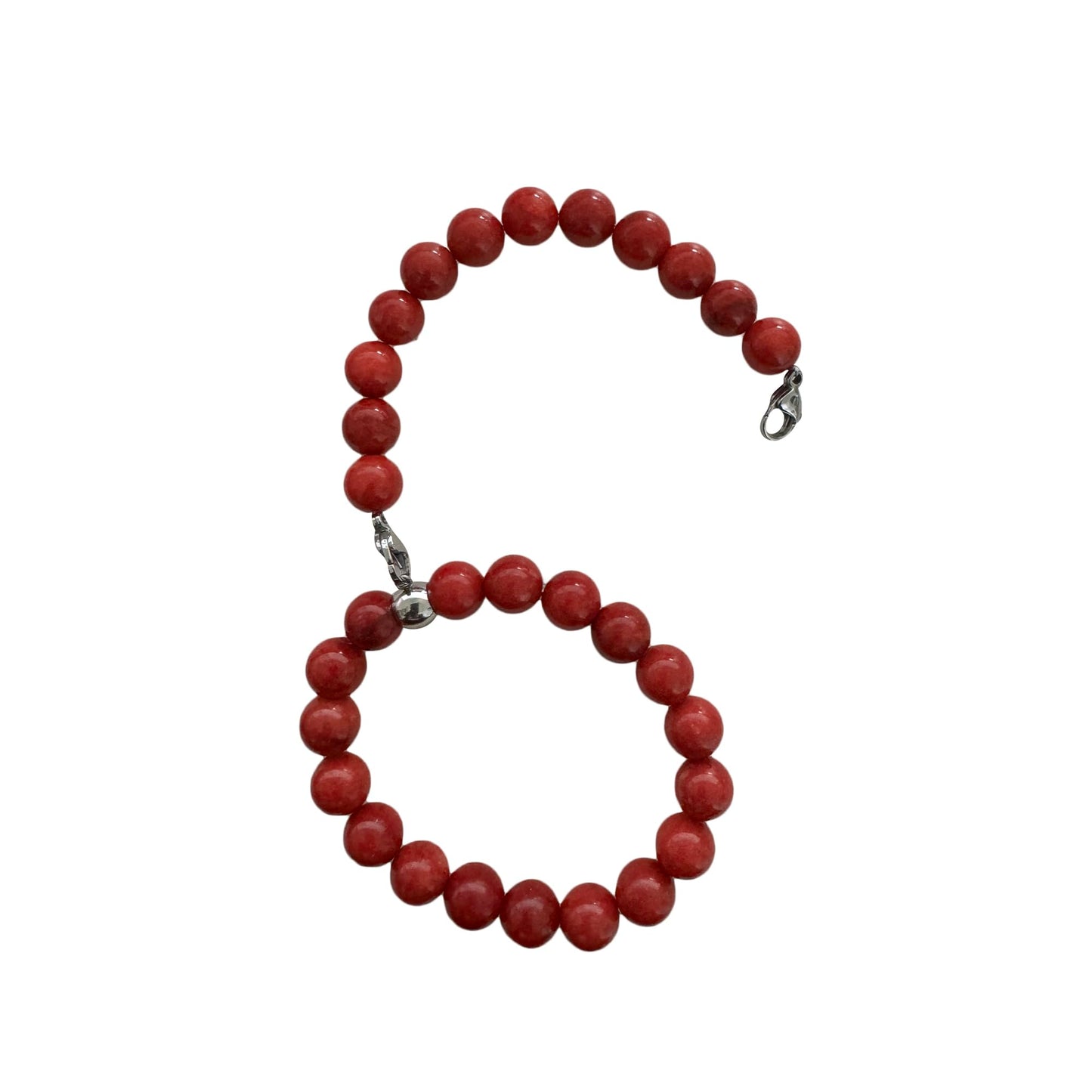 Locsanity Interlocking, Sisterlock, Dreadlock, Crochet Tool Bracelet Holder, Pink Beads (Burnt Ornage)