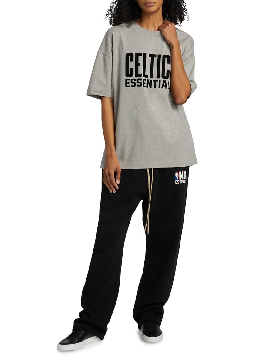 Fear of God Essentials, Celtics Cotton Jersey Crewneck T-Shirt, Small, Warm Heather
