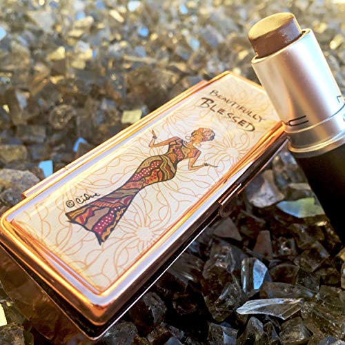 Shades of Color Lipstick Mirror Case, Walk By Faith