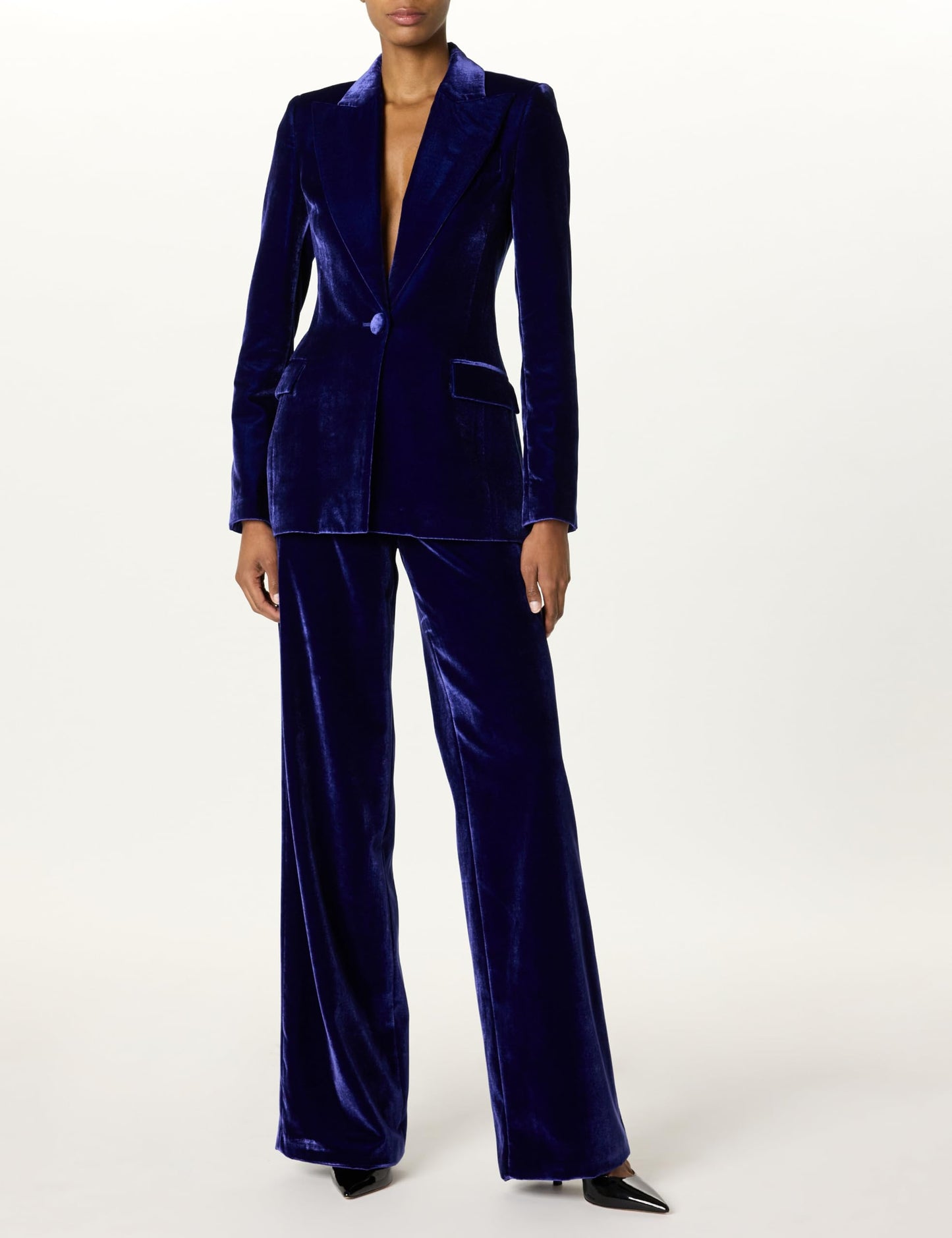 Sergio Hudson, Single Breast Jacket, 10, Sapphire