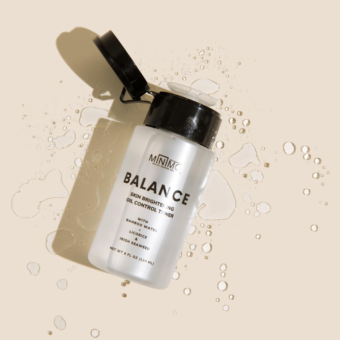 Minimo Balance Skin Brightening + Oil Control Daily Facial Toner - Hydrate & Detox Skin & Even Skin Tone - with Witch Hazel & Bamboo Water - Alcohol Free 4 oz