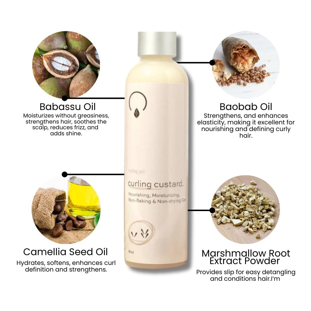 OrganiGrowHairCo Curling Custard Gel for Low to Medium Porosity Hair