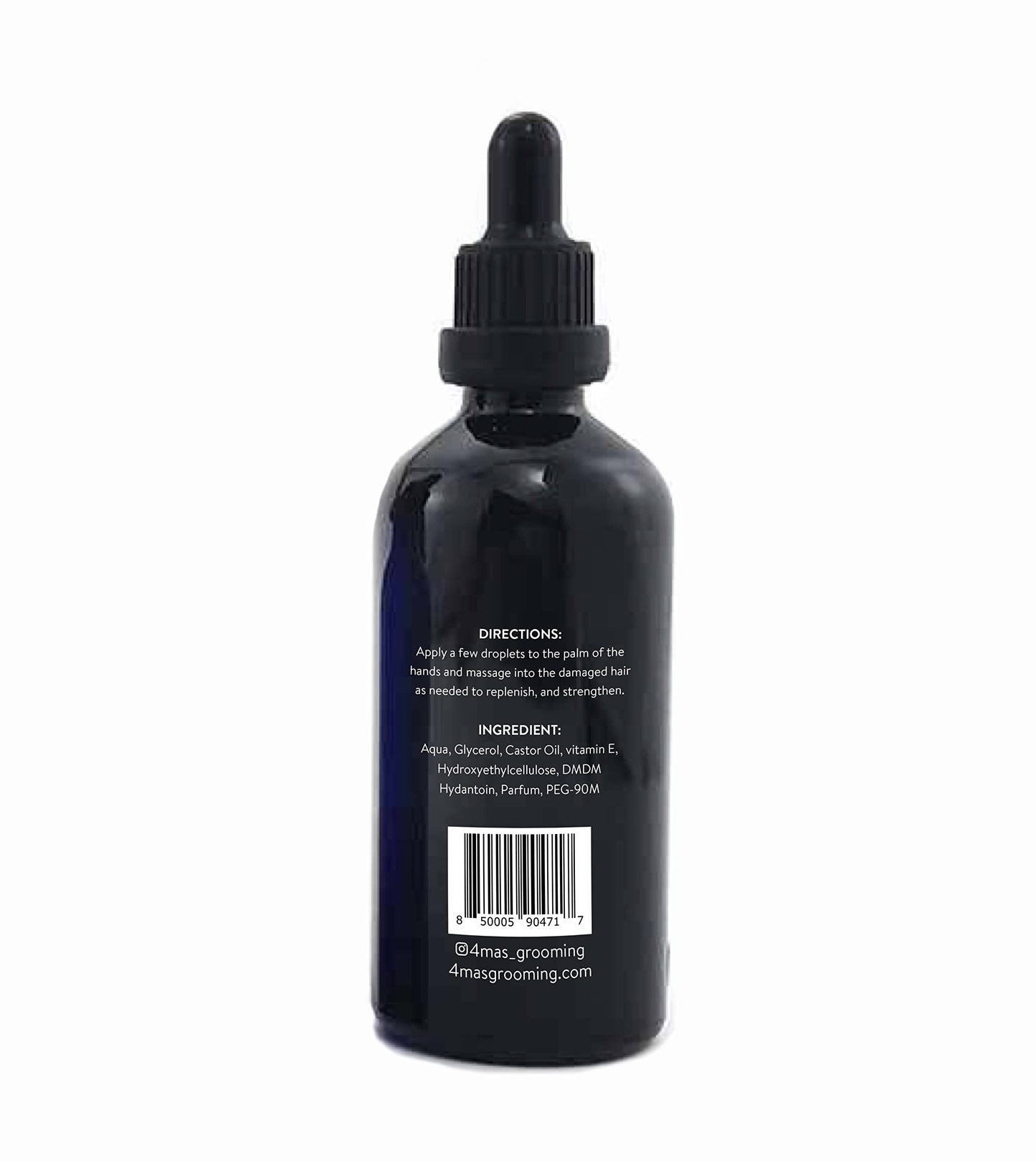 4MAS Hair & Beard Serum Castor Oil | 2 FL OZ | Strengthen & Restores |