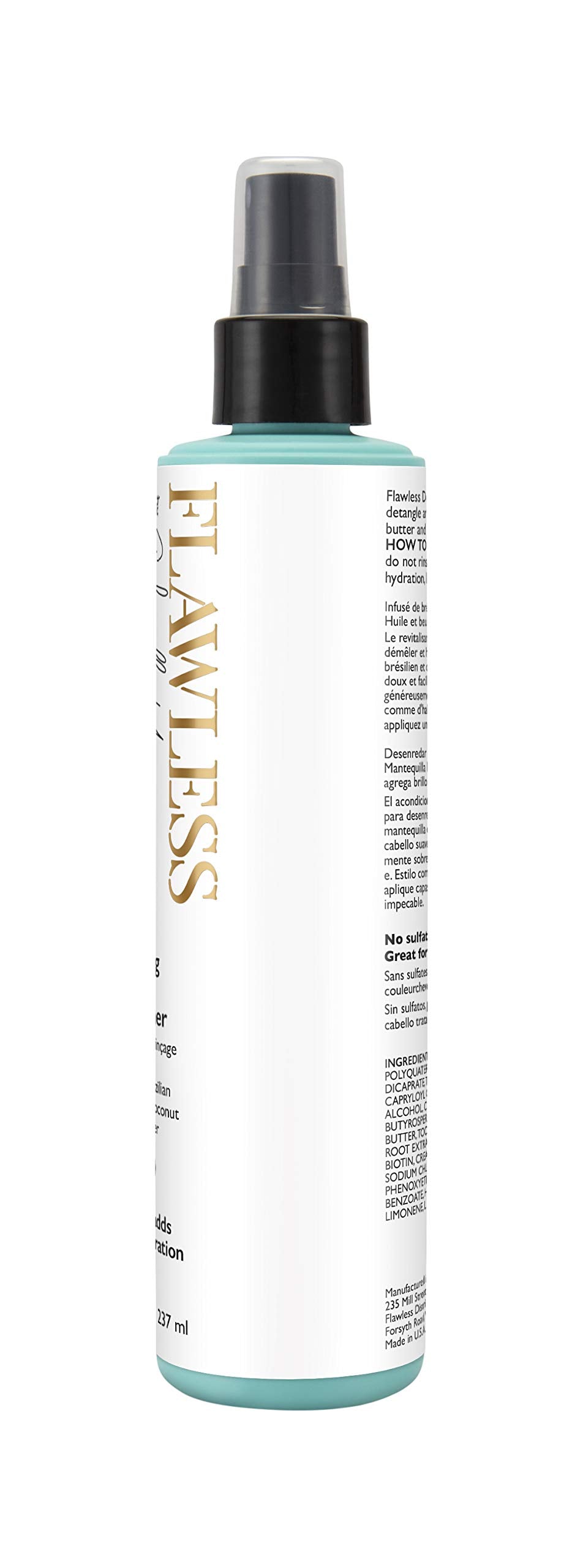 Flawless by Gabrielle Union Detangling Leave-in Conditioner Spray with Shea Butter, Brazilian Bacuri Butter, 8 Oz