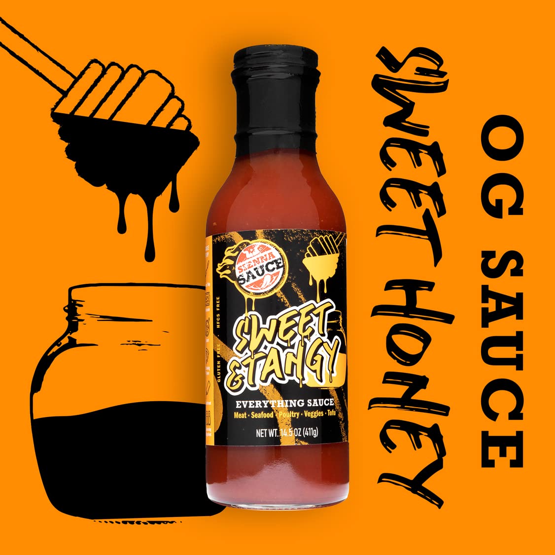 Sienna Sauce Sweet and Tangy-3 Pack Everything Sauce (14.5 oz bottles) | Clean Ingredients, Gluten Free, No HFCS and Healthy - As Seen On Shark Tank
