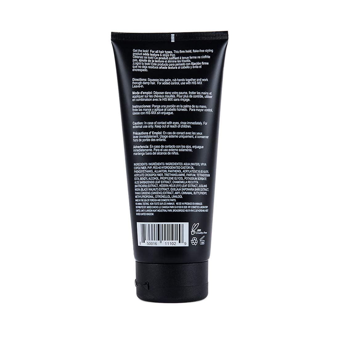 Mixed Chicks HIS MIX Shine Finisher Firm Hold Hair Styling Gel for Men, 6 fl. oz. / 177 ml.