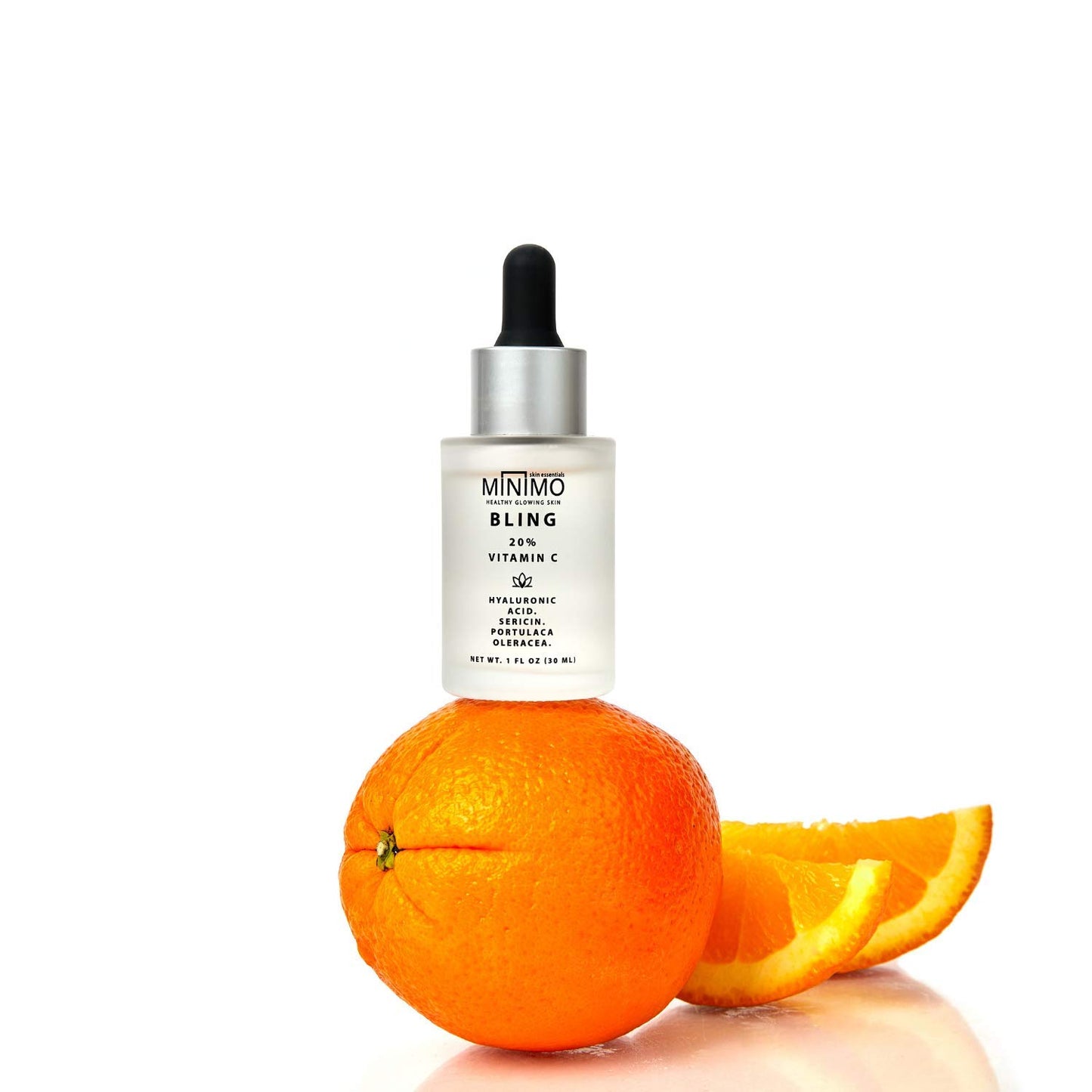 Minimo Skin Essentials Bling Vitamin C face Serum | Anti Aging and Skin Brightening Serum | Facial Serum for Brightness and Moisturizing | Vitamin C Serum for face With 20% (1 oz) Travel Size